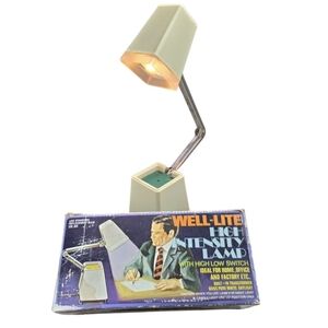 Vintage Well-Lite High Intensity Lamp w/ Box | Working | Retro Desk Light GE93